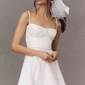 V Chapman Gianna Embellished Corset A-Line Mini Dress SZ 4